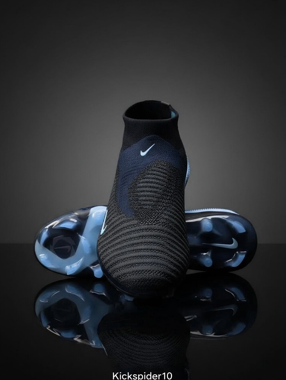 Nike Phantom 6 High Elite FG Men's Size 6.5 Shadow Pack Black Blue HJ2147-003